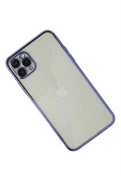 Apple iPhone 11 Pro Max Kılıf Lensli Silikon - Mor