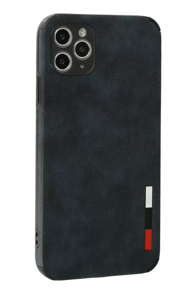 Apple iPhone 11 Pro Max Kılıf Loop Deri Silikon - Lacivert
