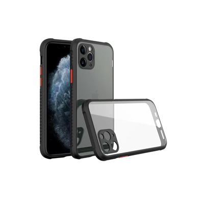 Apple iPhone 11 Pro Max Kılıf Miami Şeffaf Silikon - Siyah