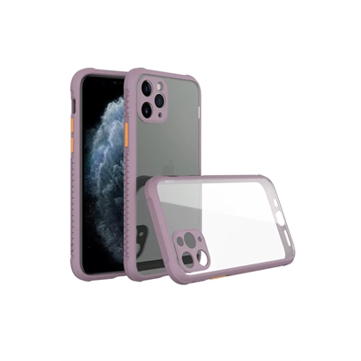 Apple iPhone 11 Pro Max Kılıf Miami Şeffaf Silikon - Açık Mor