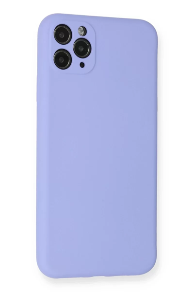 Apple iPhone 11 Pro Max Kılıf Nano içi Kadife Silikon - Lila