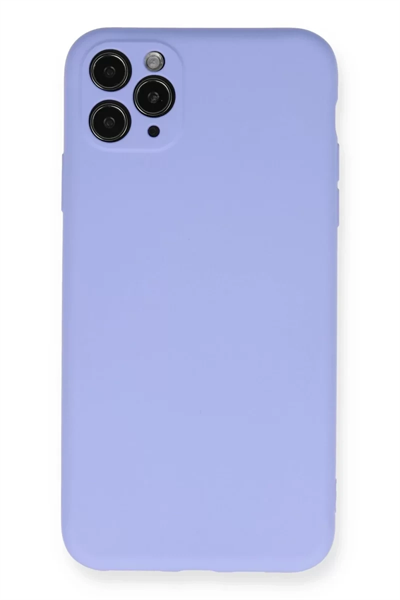 Apple iPhone 11 Pro Max Kılıf Nano içi Kadife Silikon - Lila