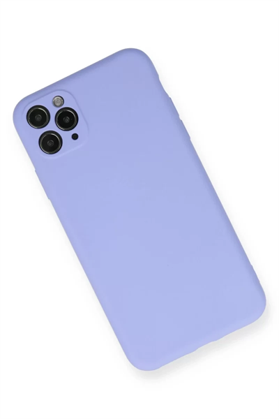 Apple iPhone 11 Pro Max Kılıf Nano içi Kadife Silikon - Lila