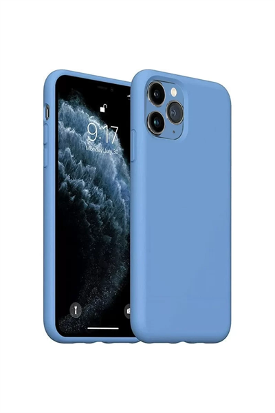 Apple iPhone 11 Pro Max Kılıf Nano içi Kadife Silikon - Mavi
