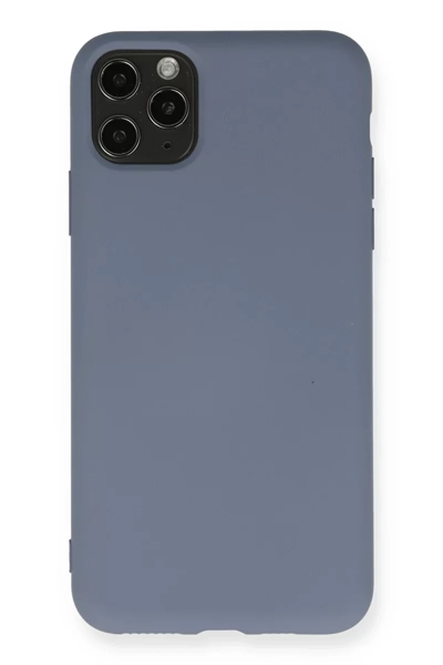 Apple iPhone 11 Pro Max Kılıf Nano içi Kadife Silikon - Gri