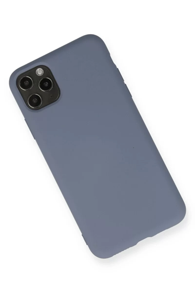 Apple iPhone 11 Pro Max Kılıf Nano içi Kadife Silikon - Gri
