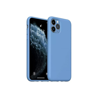 Apple iPhone 11 Pro Max Kılıf Nano içi Kadife Silikon - Mavi