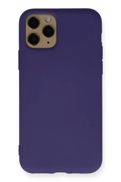 Apple iPhone 11 Pro Max Kılıf Nano içi Kadife Silikon - Mor