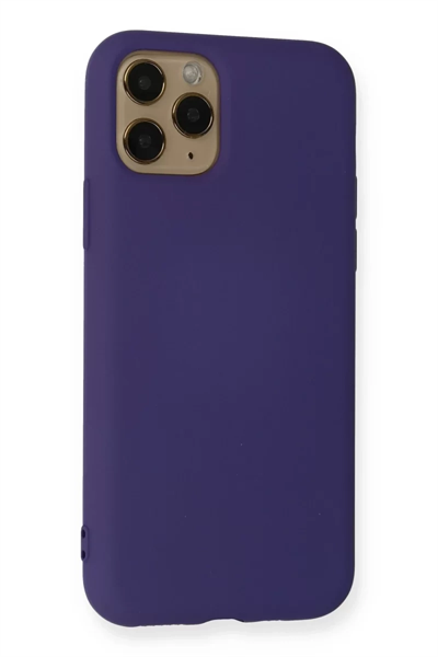 Apple iPhone 11 Pro Max Kılıf Nano içi Kadife Silikon - Mor
