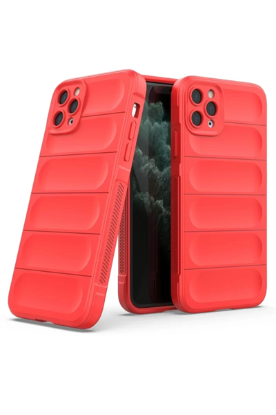 Apple iPhone 11 Pro Max Kılıf Optimum Silikon - Kırmızı