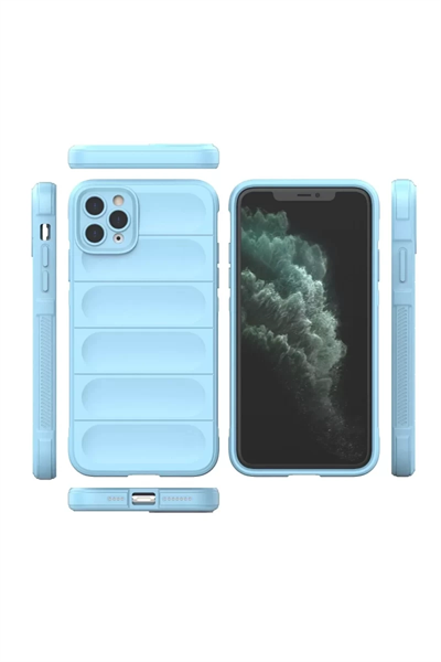 Apple iPhone 11 Pro Max Kılıf Optimum Silikon - Sky Blue