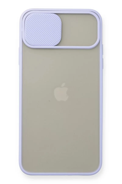 Apple iPhone 11 Pro Max Kılıf Palm Buzlu Kamera Sürgülü Silikon - Lila