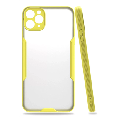 Apple iPhone 11 Pro Max Kılıf Platin Silikon - Sarı