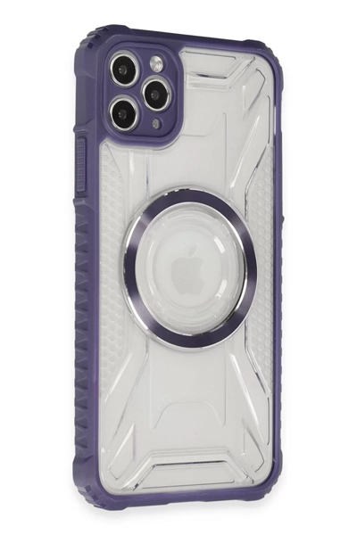 Apple iPhone 11 Pro Max Kılıf Prag Magneticsafe Kapak - Derin Mor