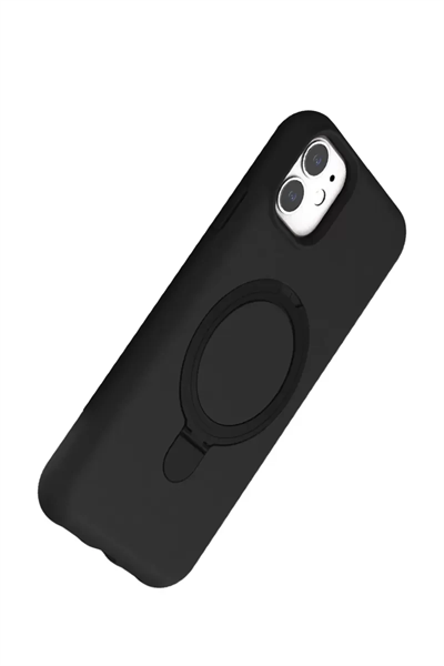 Apple iPhone 11 Regal Magsafe Standlı Kapak - Siyah