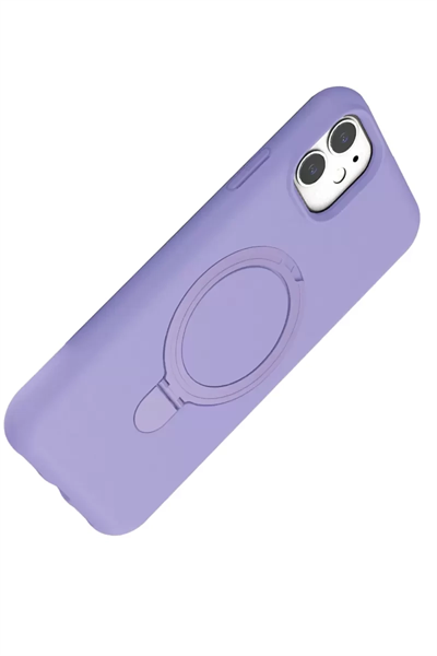 Apple iPhone 11 Regal Magsafe Standlı Kapak - Lila