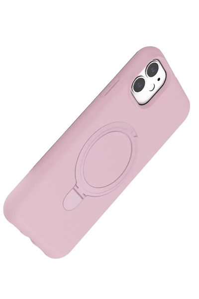 Apple iPhone 11 Regal Magsafe Standlı Kapak - Açık Pembe
