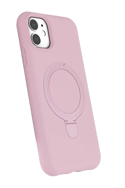 Apple iPhone 11 Regal Magsafe Standlı Kapak - Açık Pembe