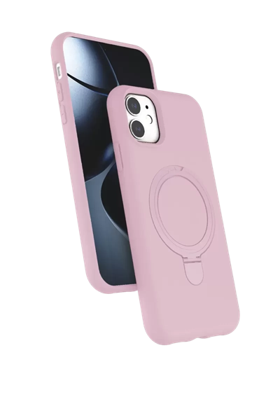 Apple iPhone 11 Regal Magsafe Standlı Kapak - Açık Pembe