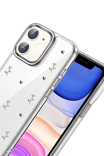 Apple iPhone 12 Fiyonk Desenli Kapak - Desen 4
