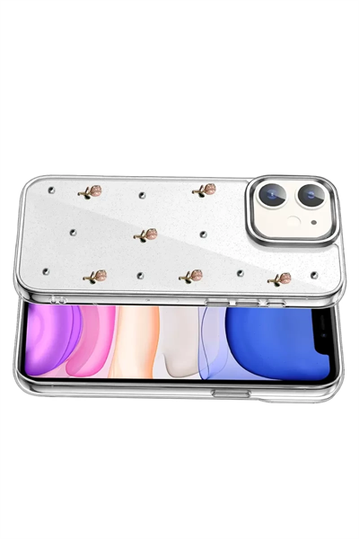 Apple iPhone 12 Fiyonk Desenli Kapak - Desen 6