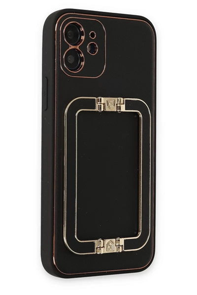 Apple iPhone 12 Kılıf Coco Elit Kapak - Siyah