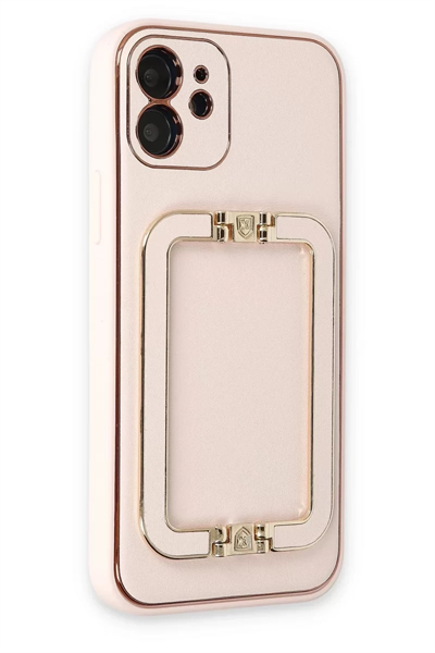 Apple iPhone 12 Kılıf Coco Elit Kapak - Pudra