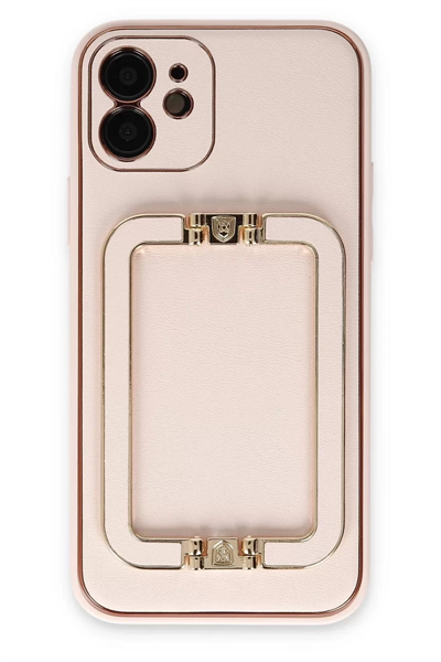 Apple iPhone 12 Kılıf Coco Elit Kapak - Pudra