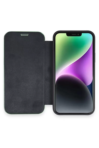 Apple iPhone 12 Kılıf Dolpin Kapaklı - Lacivert