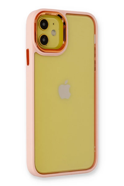 Apple iPhone 12 Kılıf Dora Kapak - Pudra
