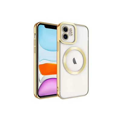 Apple iPhone 12 Kılıf Kross Magneticsafe Kapak - Gold