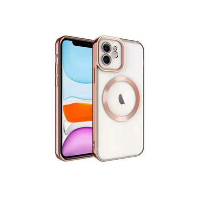 Apple iPhone 12 Kılıf Kross Magneticsafe Kapak - Rose