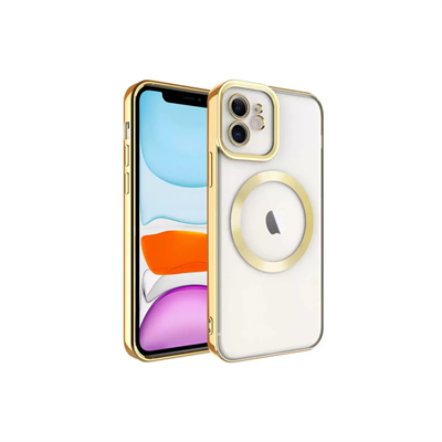 Apple iPhone 12 Kılıf Kross Magneticsafe Kapak - Gold