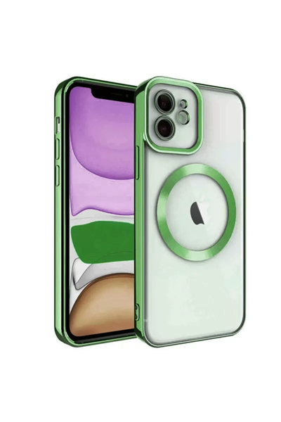 Apple iPhone 12 Kılıf Kross Magneticsafe Kapak - Koyu Yeşil