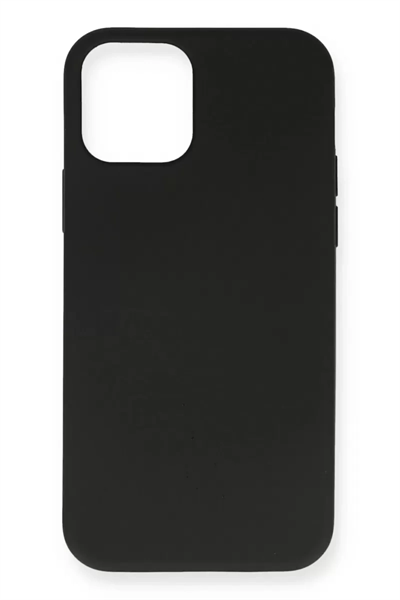 Apple iPhone 12 Kılıf Nano içi Kadife Silikon- Siyah
