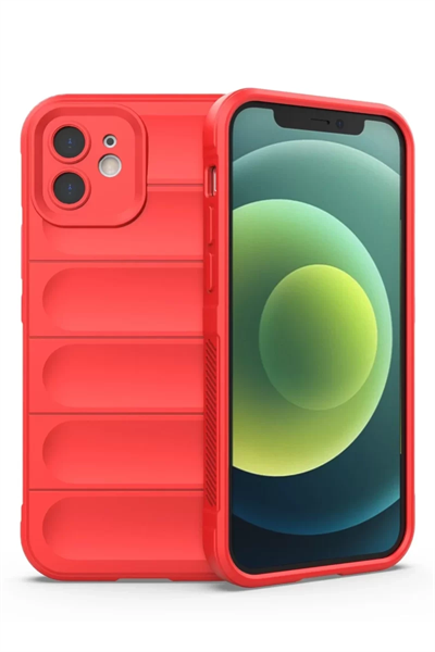 Apple iPhone 12 Kılıf Optimum Silikon - Kırmızı