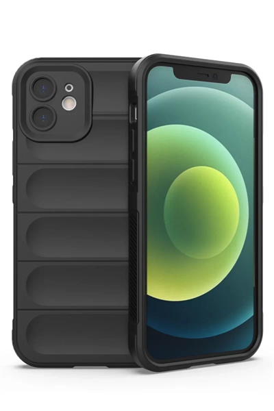 Apple iPhone 12 Kılıf Optimum Silikon - Siyah