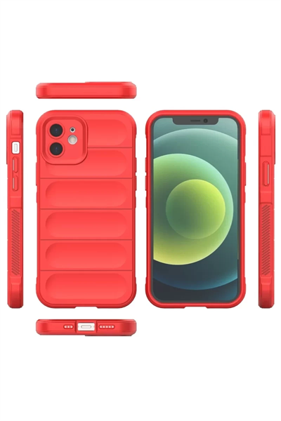 Apple iPhone 12 Kılıf Optimum Silikon - Kırmızı