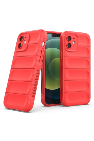 Apple iPhone 12 Kılıf Optimum Silikon - Kırmızı