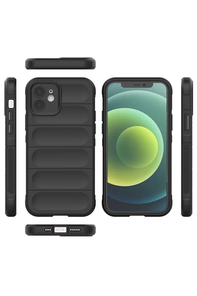 Apple iPhone 12 Kılıf Optimum Silikon - Siyah