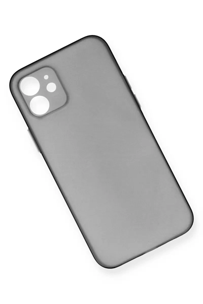 Apple iPhone 12 Kılıf PP Ultra İnce Kapak - Gri