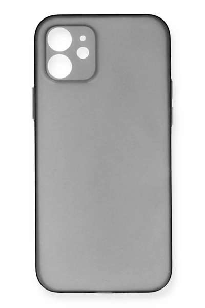 Apple iPhone 12 Kılıf PP Ultra İnce Kapak - Gri