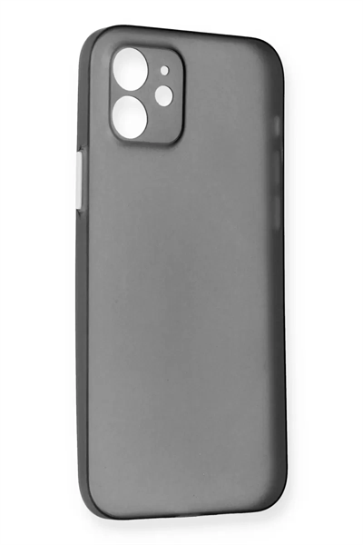 Apple iPhone 12 Kılıf PP Ultra İnce Kapak - Gri