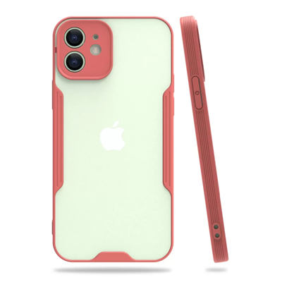Apple iPhone 12 Kılıf Platin Silikon - Pembe