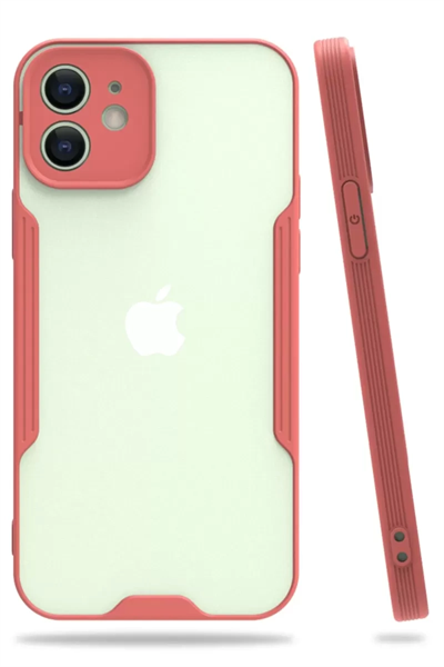Apple iPhone 12 Kılıf Platin Silikon - Pembe