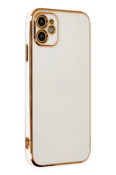 Apple iPhone 12 Kılıf Volet Silikon - Beyaz