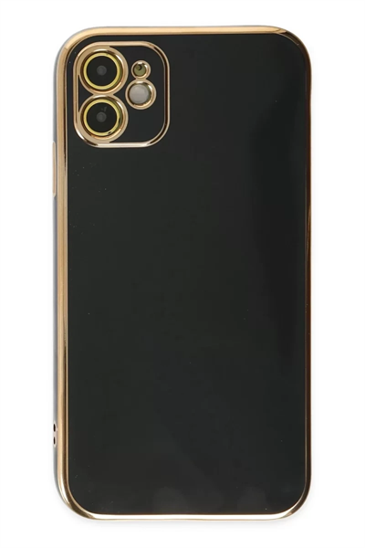 Apple iPhone 12 Kılıf Volet Silikon - Siyah