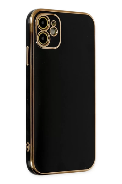 Apple iPhone 12 Kılıf Volet Silikon - Siyah