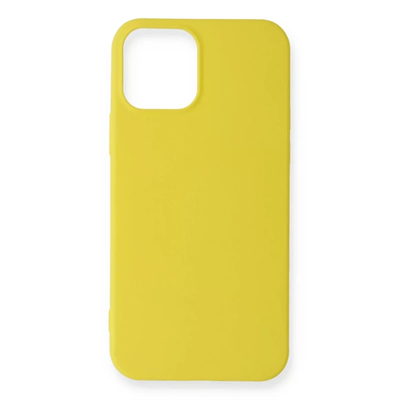 Apple iPhone 12 Mini Kılıf First Silikon - Sarı