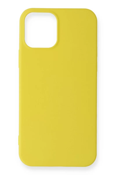 Apple iPhone 12 Mini Kılıf First Silikon - Sarı